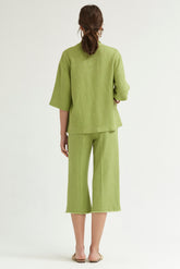 RUSTIC LINEN 3/4 SLEEVES KIMONO